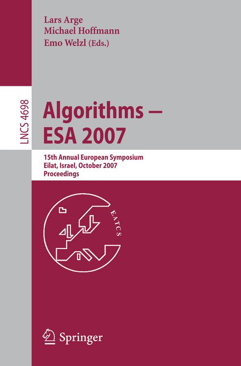 Bild vom Artikel Algorithms - ESA 2007 vom Autor Lars Arge