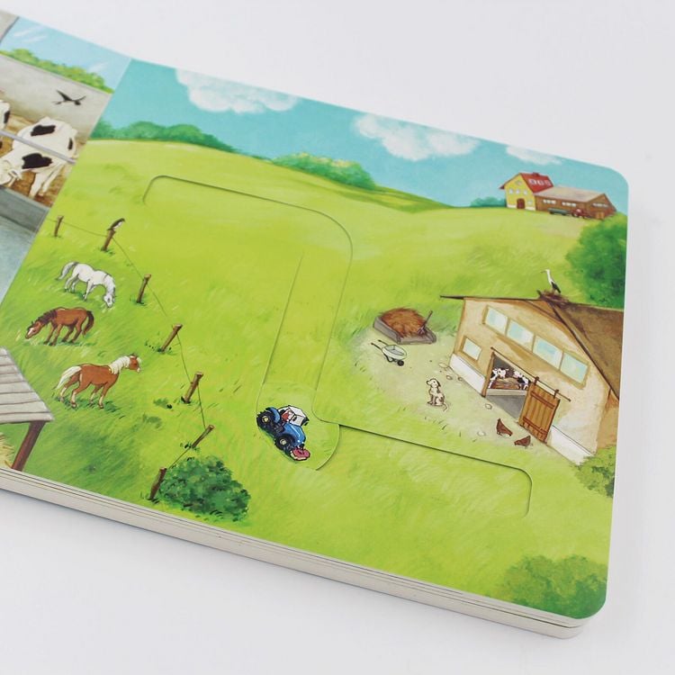 Produktbild: Meine Schiebebahn-Pappe (Soundbuch): Fahr mit auf dem Bauernhof