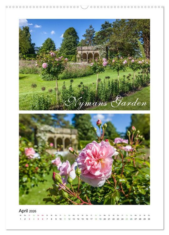 Produktbild: Gartenparadiese in England (hochwertiger Premium Wandkalender 2026 DIN A2 hoch), Kunstdruck in Hochglanz