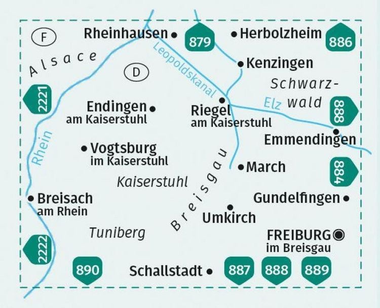 Produktbild: KOMPASS Wanderkarte 883 Kaiserstuhl, Tuniberg, Kenzingen, Emmendingen, Breisach am Rhein 1:25.000