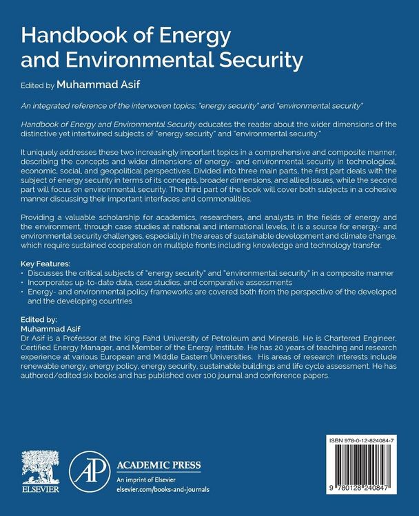 Produktbild: Handbook of Energy and Environmental Security