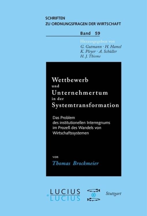 Produktbild: Wettbewerb und Unternehmertum in der Systemtransformation