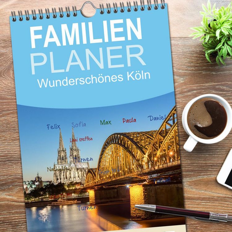 Produktbild: Familienplaner 2026 - Wundersch&ouml;nes K&ouml;ln mit 5 Spalten (Wandkalender, 21 x 45 cm) CALVENDO