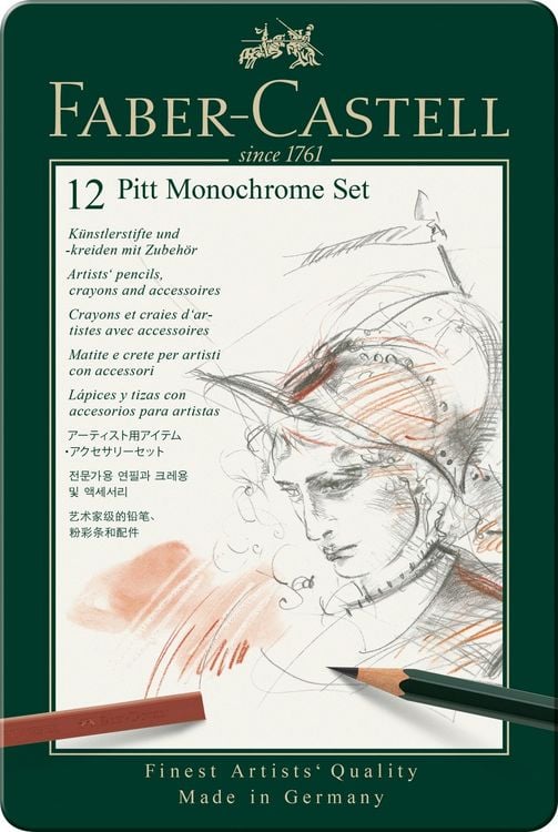 Produktbild: Faber-Castell Pitt Monochrome, 21er Set Metalletui