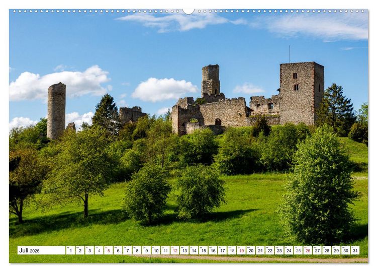 Produktbild: Werra Burgen Steig (hochwertiger Premium Wandkalender 2026 DIN A2 quer), Kunstdruck in Hochglanz