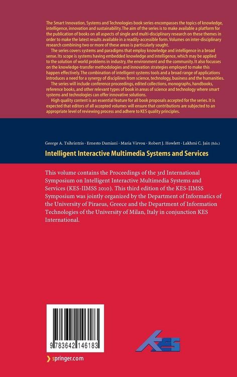 Produktbild: Intelligent Interactive Multimedia Systems and Services