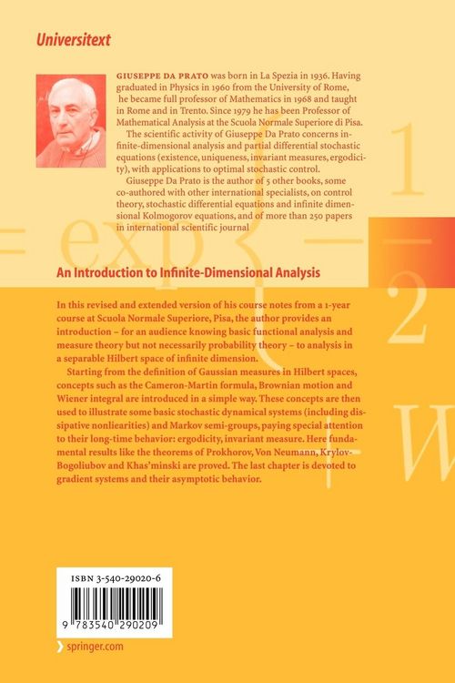 Produktbild: An Introduction to Infinite-Dimensional Analysis