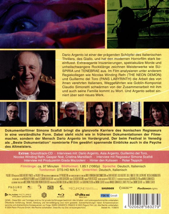 Produktbild: Dario Argento Panico (+ CD-Soundtrack)