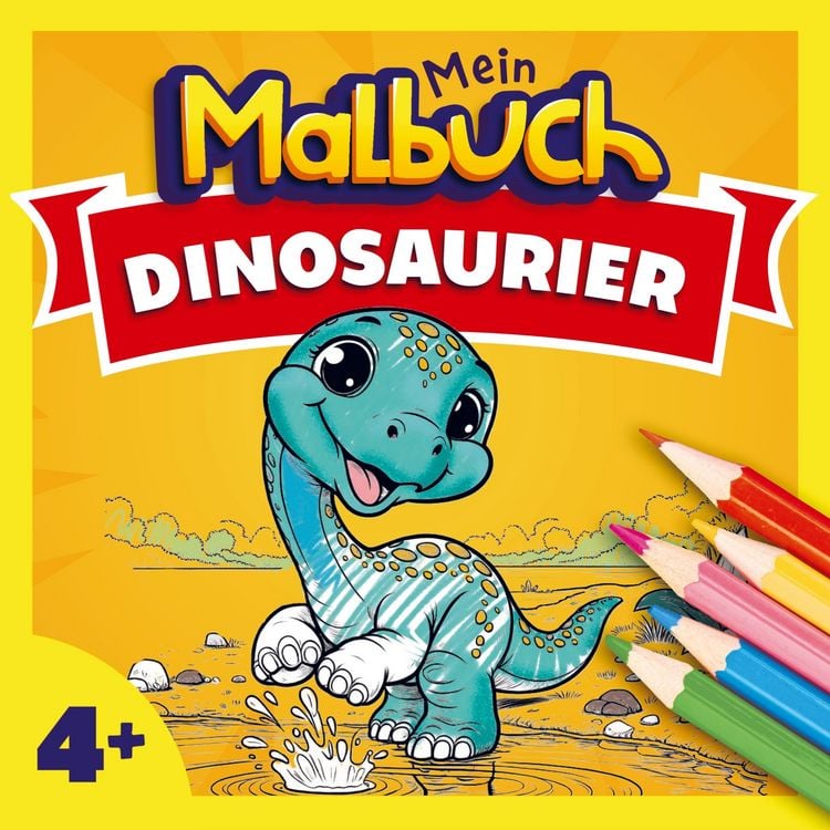 Produktbild: Malbuch Dinosaurier ab 4 Jahren