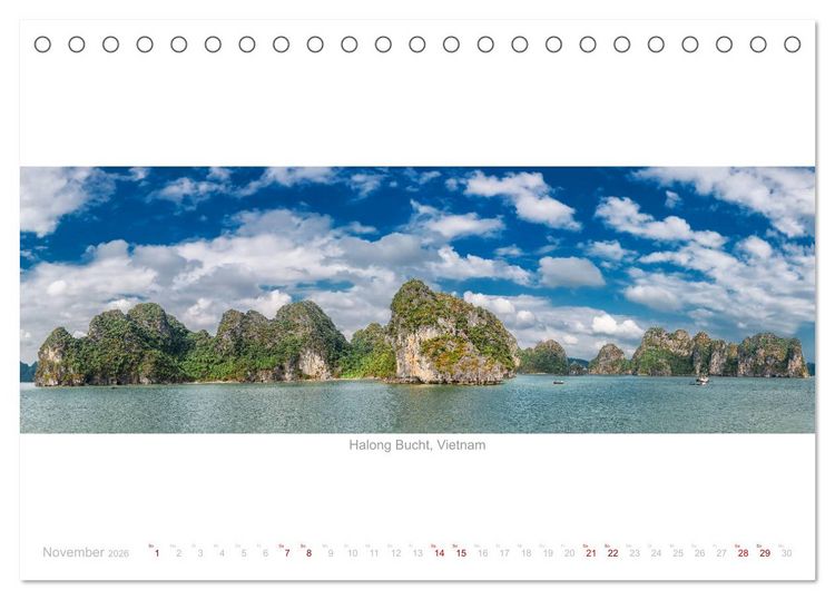 Produktbild: Panoramablicke weltweit (Tischkalender 2026 DIN A5 quer), CALVENDO Monatskalender