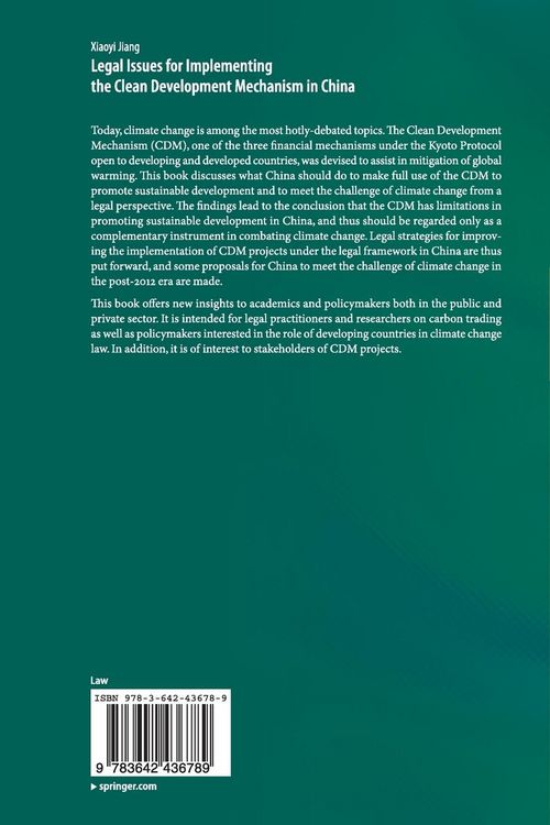 Produktbild: Legal Issues for Implementing the Clean Development Mechanism in China