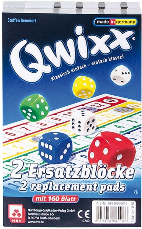 Produktbild: Qwixx, Ersatzbl&ouml;cke, 2 St&uuml;ck