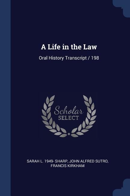 Produktbild: A Life in the Law