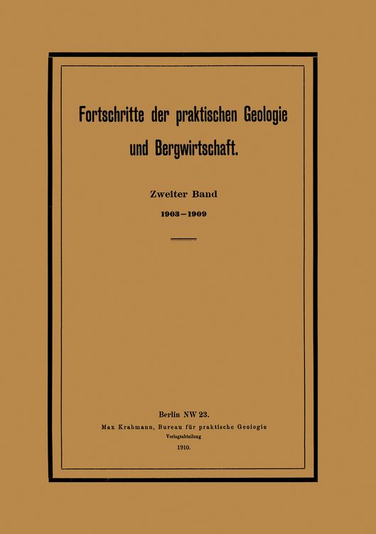 Produktbild: Fortschritte der praktischen Geologie und Bergwirtschaft