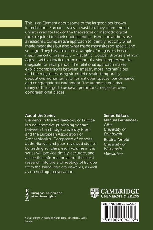 Produktbild: Megasites in Prehistoric Europe
