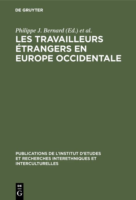 Produktbild: Les Travailleurs &eacute;trangers en Europe occidentale