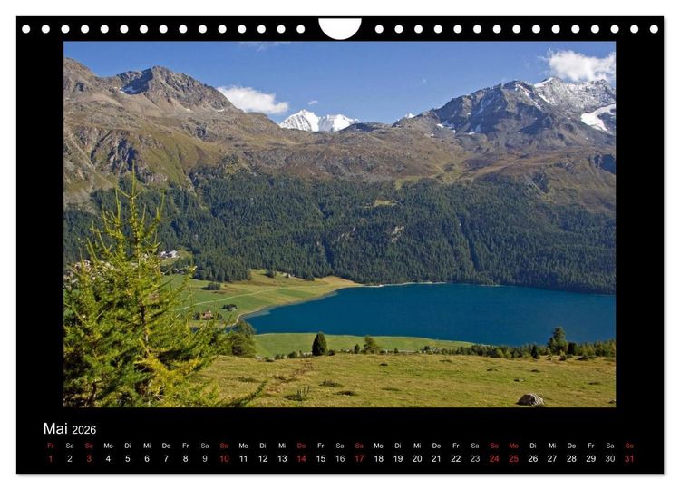 Produktbild: Oberengadin (Wandkalender 2026 DIN A4 quer), CALVENDO Monatskalender