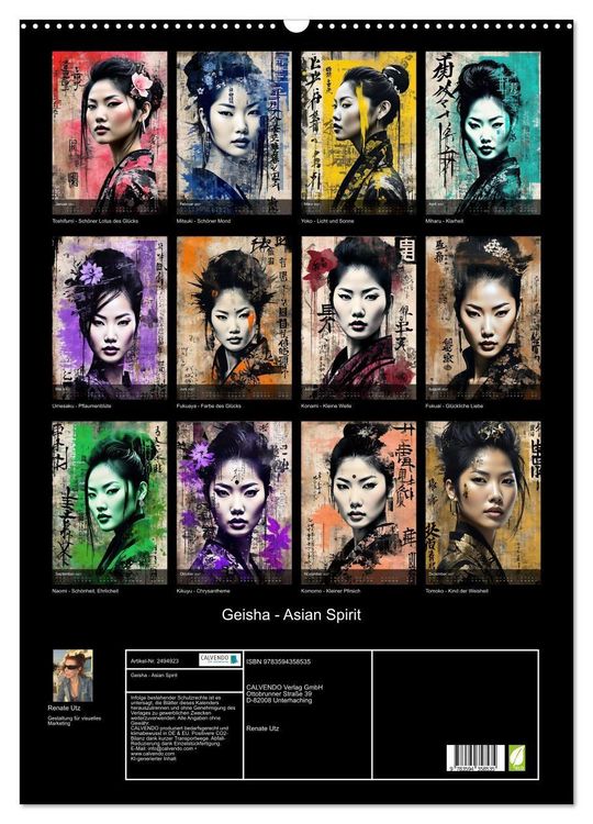 Produktbild: Geisha - Asian Spirit (Wandkalender 2027 DIN A2 hoch), CALVENDO Monatskalender