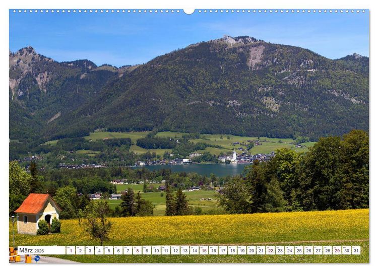 Produktbild: Der sch&ouml;ne Wolfgangsee im Salzkammergut (hochwertiger Premium Wandkalender 2026 DIN A2 quer), Kunstdruck in Hochglanz