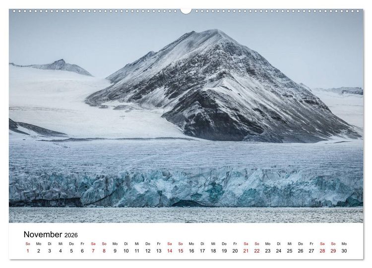Produktbild: Spitzbergenkalender (hochwertiger Premium Wandkalender 2026 DIN A2 quer), Kunstdruck in Hochglanz