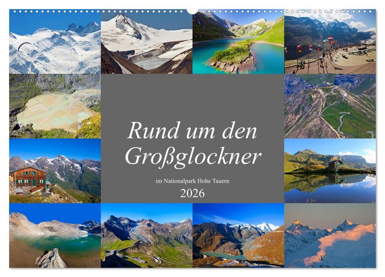 Produktbild: Rund um den Gro&szlig;glockner (Wandkalender 2026 DIN A2 quer), CALVENDO Monatskalender