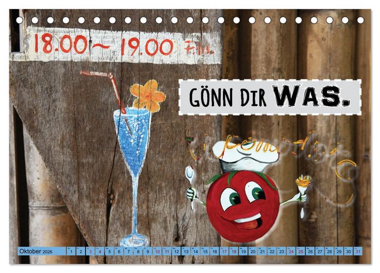 Produktbild: Enjoy your life - Genie&szlig;e das Leben (Tischkalender 2026 DIN A5 quer), CALVENDO Monatskalender