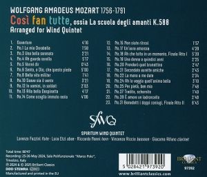 Produktbild: Mozart:Cosi Fan Tutte,Arranged For Wind Quintet
