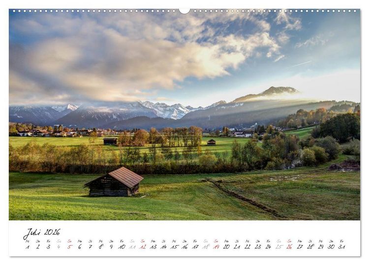 Produktbild: Oberallg&auml;uer Landschaft (hochwertiger Premium Wandkalender 2026 DIN A2 quer), Kunstdruck in Hochglanz