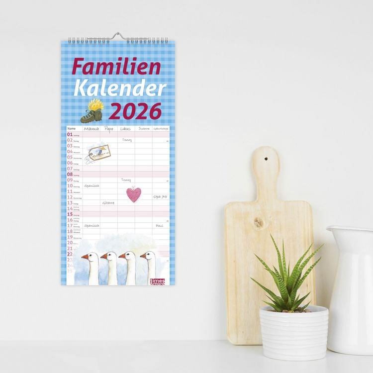 Produktbild: Times&more Schaffner Familienplaner 2026