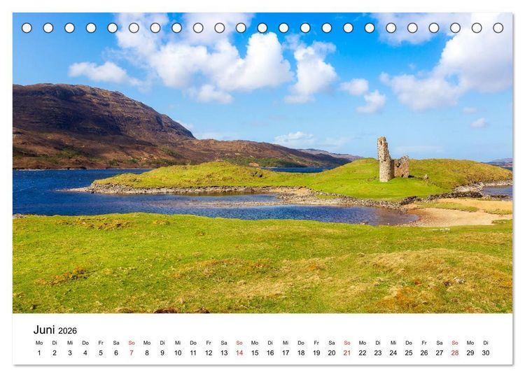 Produktbild: North Coast 500 - Schottlands Traumstra&szlig;e (Tischkalender 2026 DIN A5 quer), CALVENDO Monatskalender