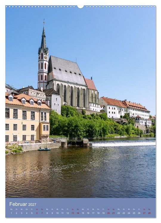 Produktbild: Zeitloses Cesky Krumlov. Zwischen Moldauschleifen und Schlosskulisse (hochwertiger Premium Wandkalender 2027 DIN A2 hoch), Kunstdruck in Hochglanz