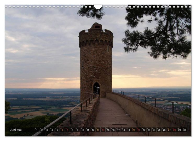 Produktbild: Burgen & Schl&ouml;sser im Odenwald (Wandkalender 2026 DIN A3 quer), CALVENDO Monatskalender