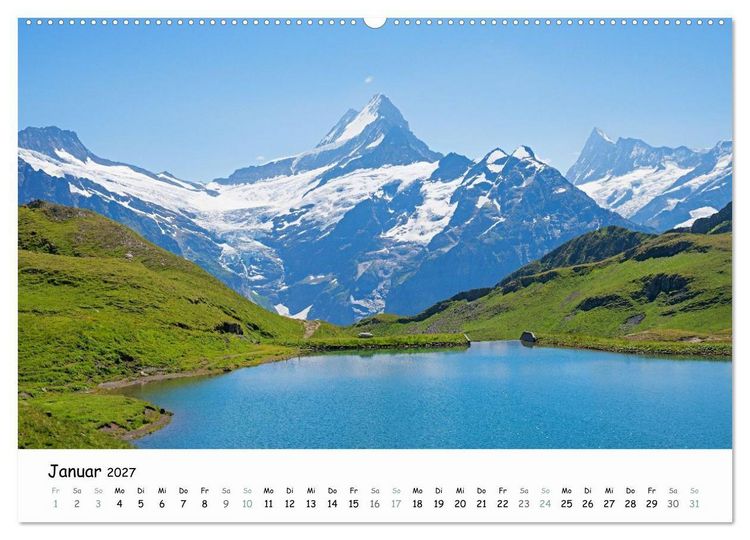 Produktbild: Faszination Berner Oberland - Wanderlust und Gipfelblick (Wandkalender 2027 DIN A2 quer), CALVENDO Monatskalender