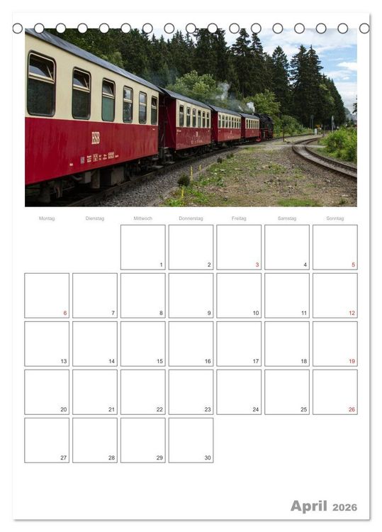 Produktbild: Mit Dampf durch den Harz (Tischkalender 2026 DIN A5 hoch), CALVENDO Monatskalender