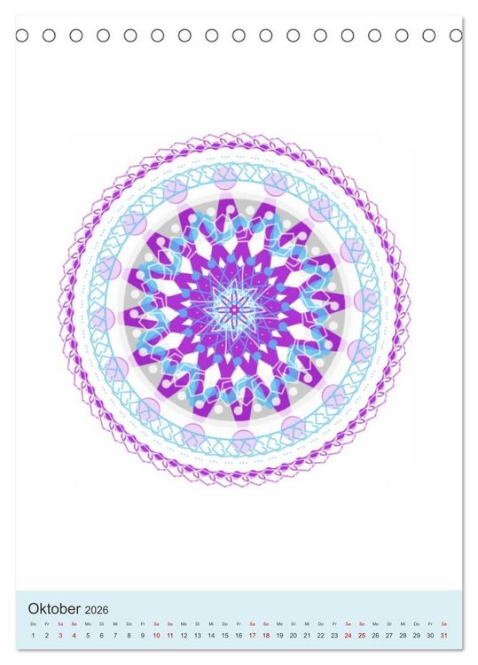 Produktbild: Transluzent-Mandalas (Tischkalender 2026 DIN A5 hoch), CALVENDO Monatskalender