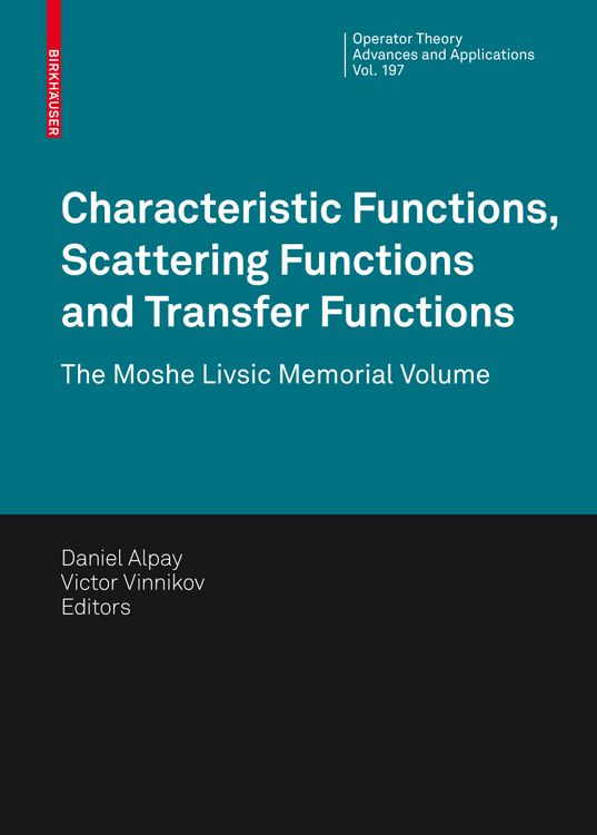 Produktbild: Characteristic Functions, Scattering Functions and Transfer Functions