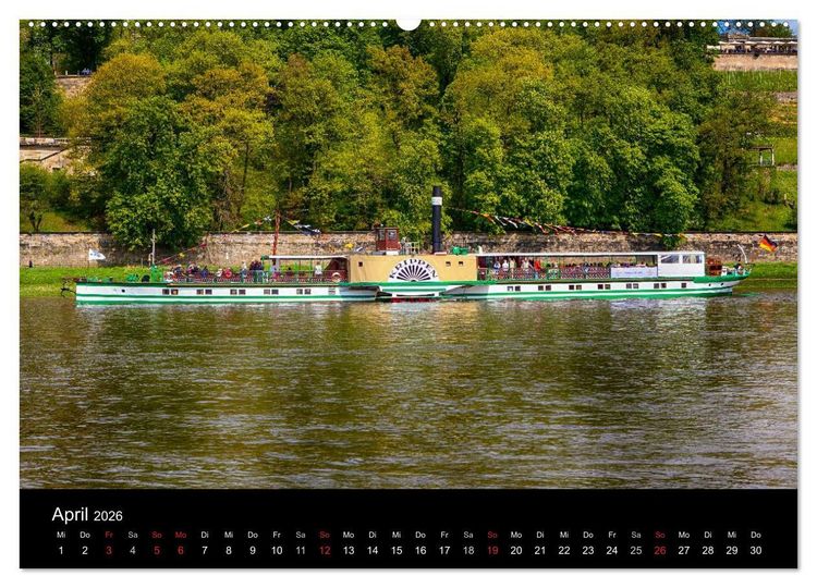 Produktbild: Schaufelraddampfer (Wandkalender 2026 DIN A2 quer), CALVENDO Monatskalender