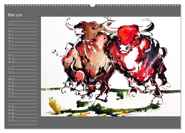 Produktbild: Sternbild Stier (Wandkalender 2026 DIN A2 quer), CALVENDO Monatskalender