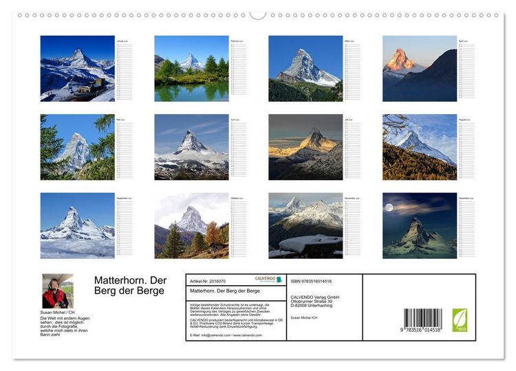 Produktbild: Matterhorn. Der Berg der Berge (hochwertiger Premium Wandkalender 2026 DIN A2 quer), Kunstdruck in Hochglanz
