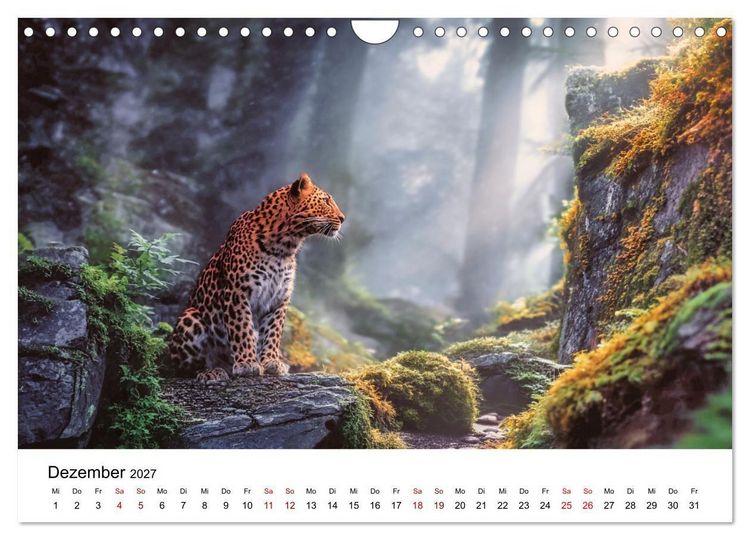 Produktbild: Gefleckte Schatten - Im Bann der Leoparden (Wandkalender 2027 DIN A4 quer), CALVENDO Monatskalender