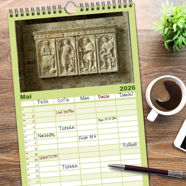 Produktbild: Familienplaner 2026 - Welterbe Mont-Saint-Michel mit 5 Spalten (Wandkalender, 21 x 45 cm) CALVENDO