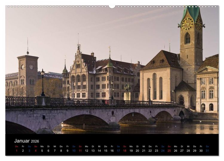 Produktbild: Z&Uuml;RICH - Little Big City (Wandkalender 2026 DIN A2 quer), CALVENDO Monatskalender