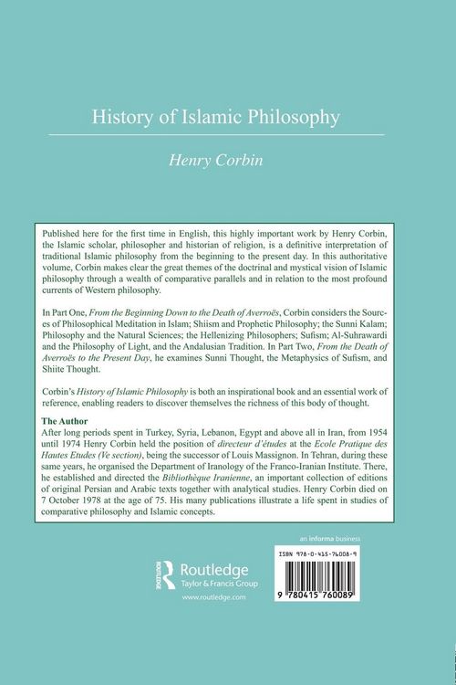 Produktbild: History Of Islamic Philosophy