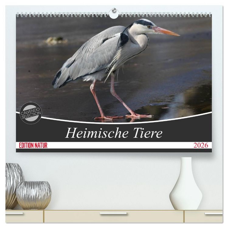 Produktbild: Heimische Tiere (hochwertiger Premium Wandkalender 2026 DIN A2 quer), Kunstdruck in Hochglanz