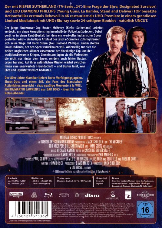 Produktbild: Renegades - Auf eigene Faust - Limited Mediabook (4K Ultra HD) (+ Blu-ray)