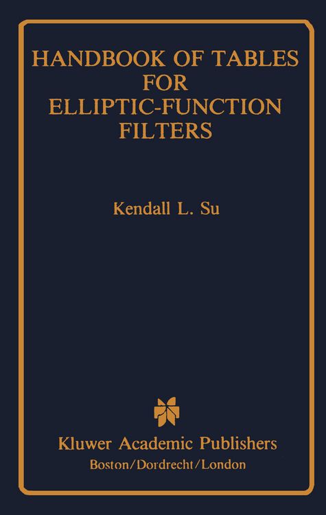 Produktbild: Handbook of Tables for Elliptic-Function Filters