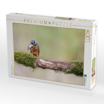 Produktbild: CALVENDO Puzzle Eisvogel mit Fisch im Schnabel | 1000 Teile Lege-Gr&ouml;&szlig;e 64x48cm Foto-Puzzle f&uuml;r gl&uuml;ckliche Stunden