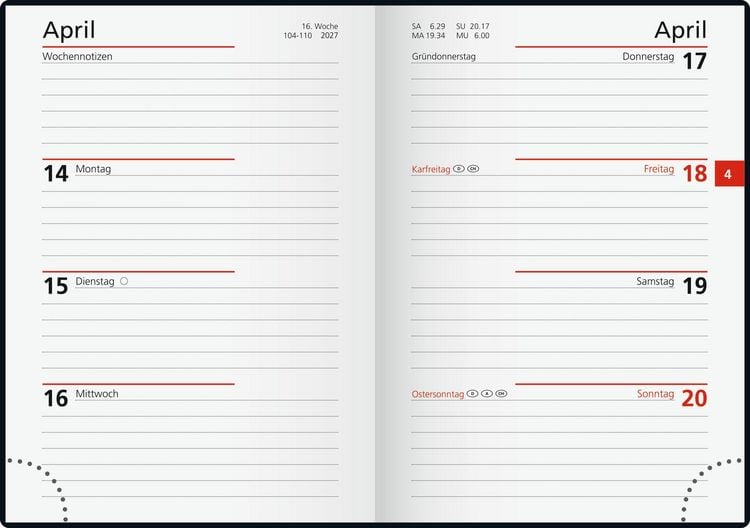Produktbild: rido/id&eacute; 7013202017 Taschenkalender Mod. perfect/Technik I 2027 A6, Kunststoff, caramel