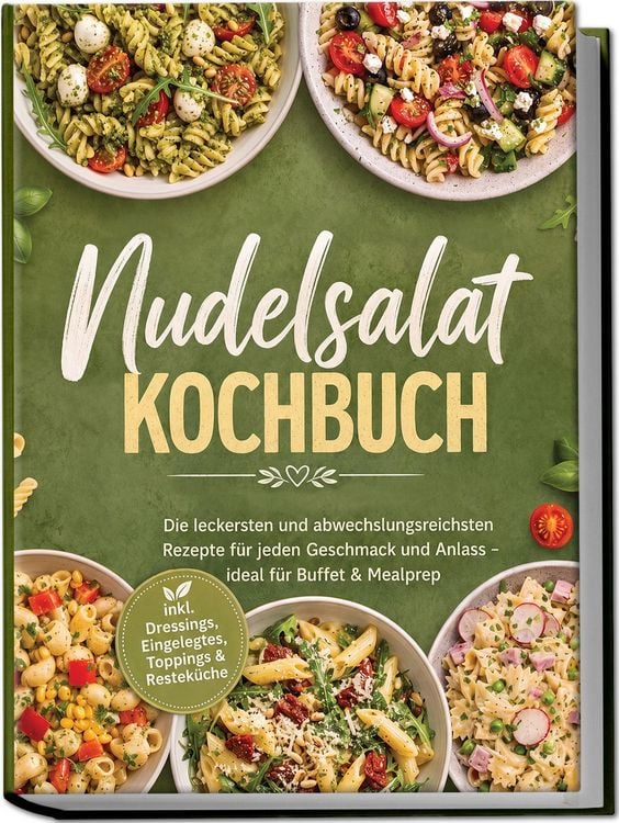 Produktbild: Nudelsalat Kochbuch: Die leckersten und abwechslungsreichsten Rezepte f&uuml;r jeden Geschmack und Anlass &ndash; ideal f&uuml;r Buffet & Mealprep &ndash; inkl. Dressings, Eingelegtes, Toppings & Restek&uuml;che