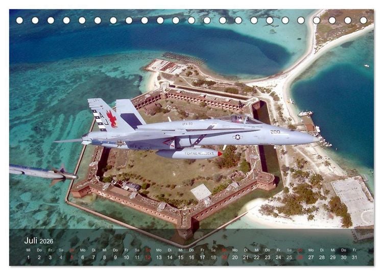 Produktbild: Luftwaffe. Kampfflugzeuge der USA (Tischkalender 2026 DIN A5 quer), CALVENDO Monatskalender
